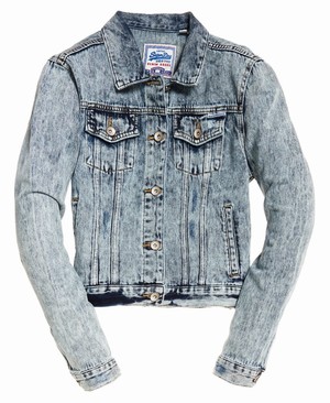 Superdry Denim Girlfriend Női Kabát Világos Kék | HWYPI0768